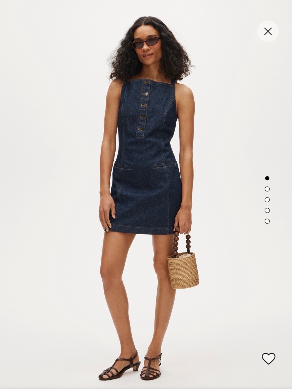 J. Crew Rinse Wash Denim Button-Front Mini Dress